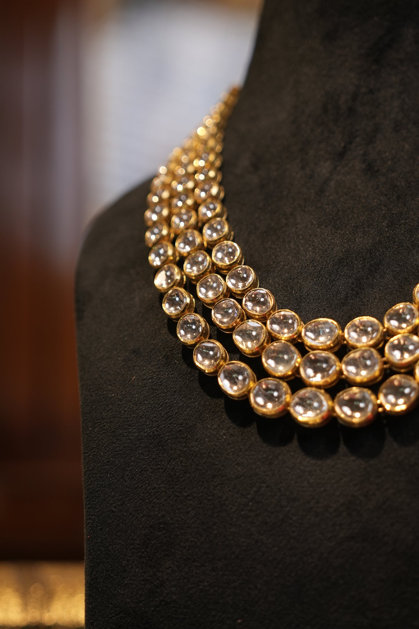 Three Line Syndicate Polki Necklace