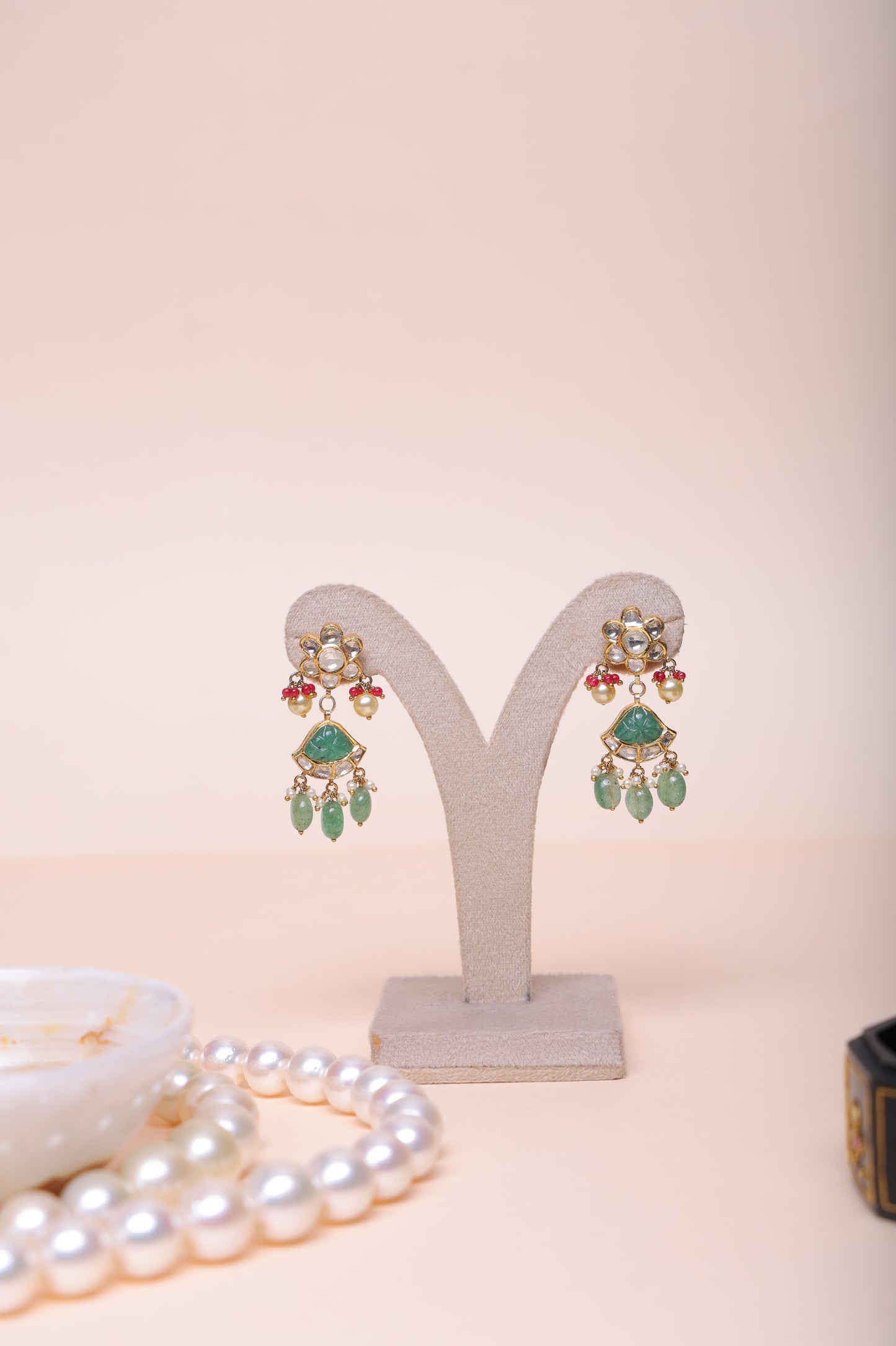 Bridal Green Polki Set