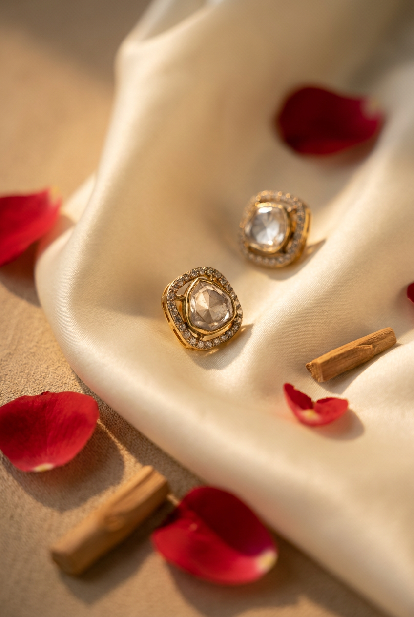 Aliya Polki Studs