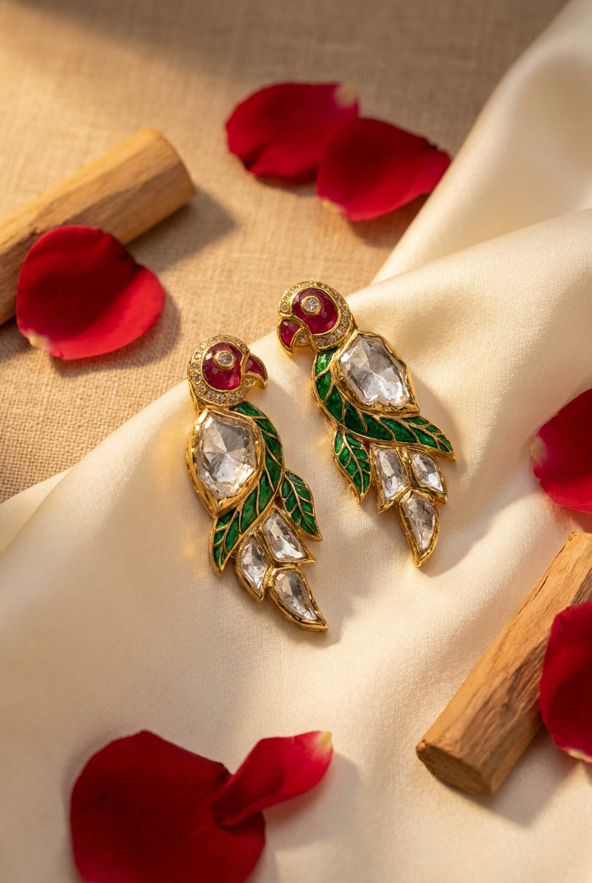 Big Parrot Earrings