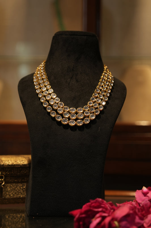Three Line Syndicate Polki Necklace