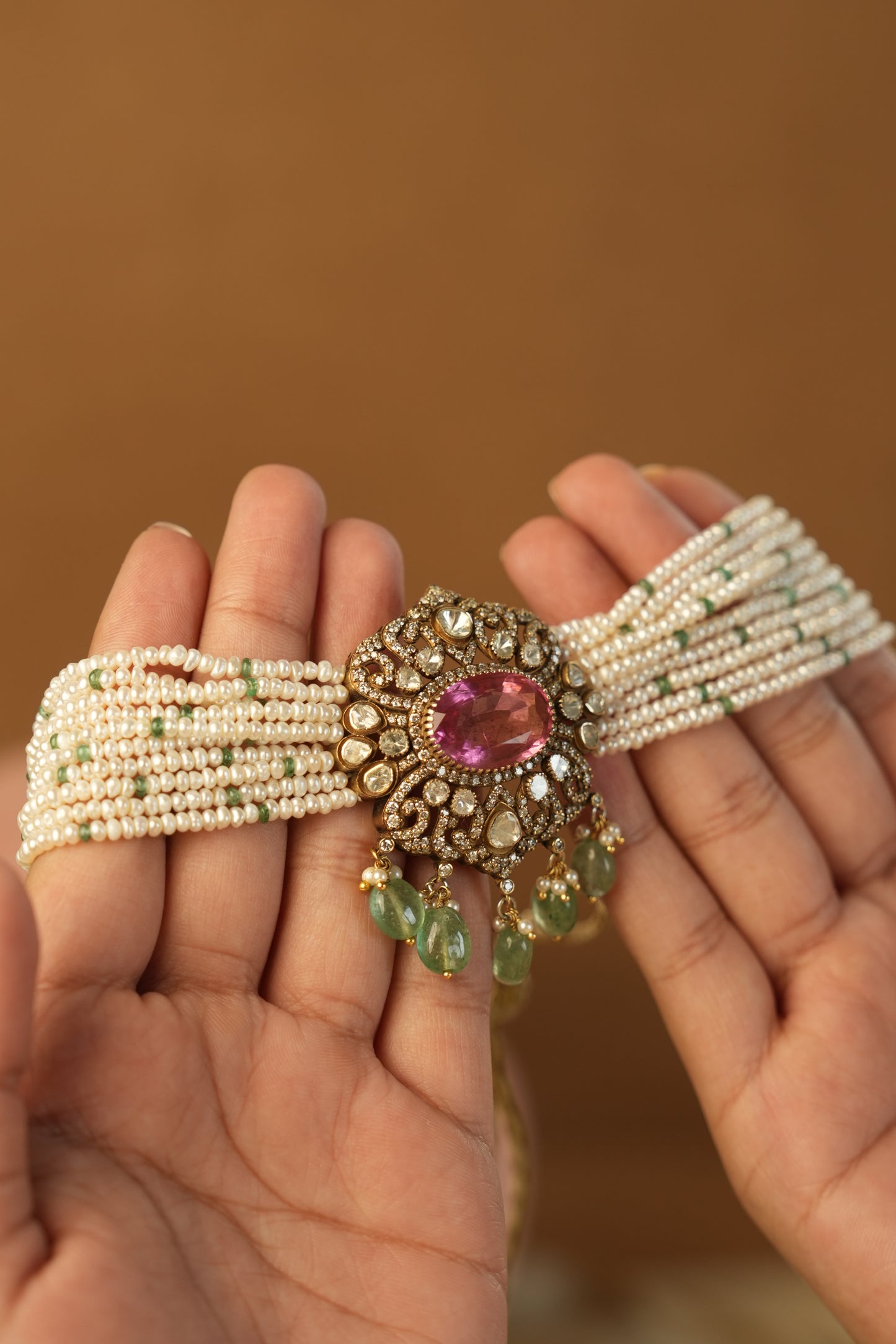 Tourmaline Pearl Choker