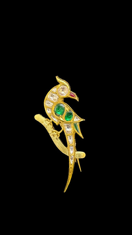 Bird Polki Brooch